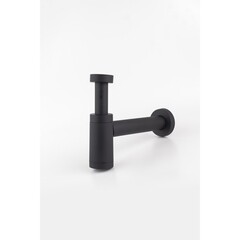 Сифон для раковины АНИ пласт 1 1/4х40 мм без выпуска с соединением 40 мм черный (BRB1004BL) - фото 3