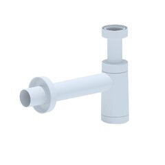 Изображение товара Сифон для раковины АНИ пласт 1 1/4х40 мм без выпуска с соединением 40 мм белый (BRB1004)