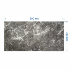 Панель самоклеящаяся ПВХ 600х300х2 мм Grace монте грей 1,08 кв.м (6 шт.) - фото 2