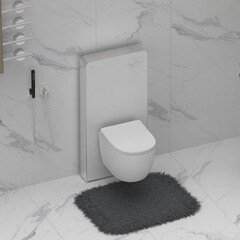 Инсталляция Abber для подвесного унитаза с кнопкой белой (AC0107MW) - фото 3