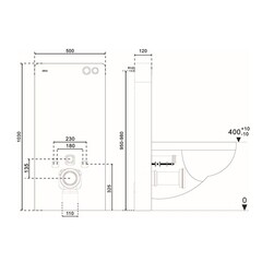 Инсталляция Abber для подвесного унитаза с кнопкой белой (AC0107MW) - фото 2