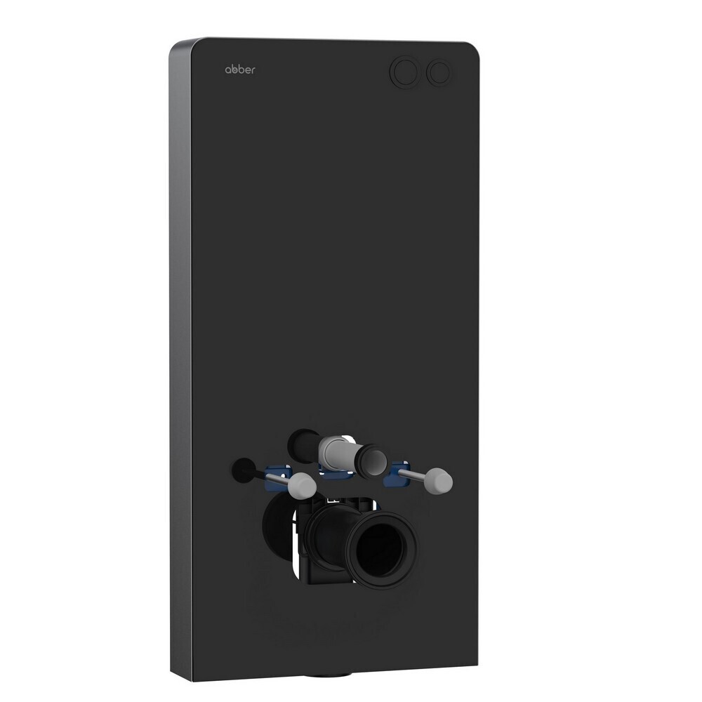 Изображение товара Инсталляция Abber для подвесного унитаза с черной кнопкой