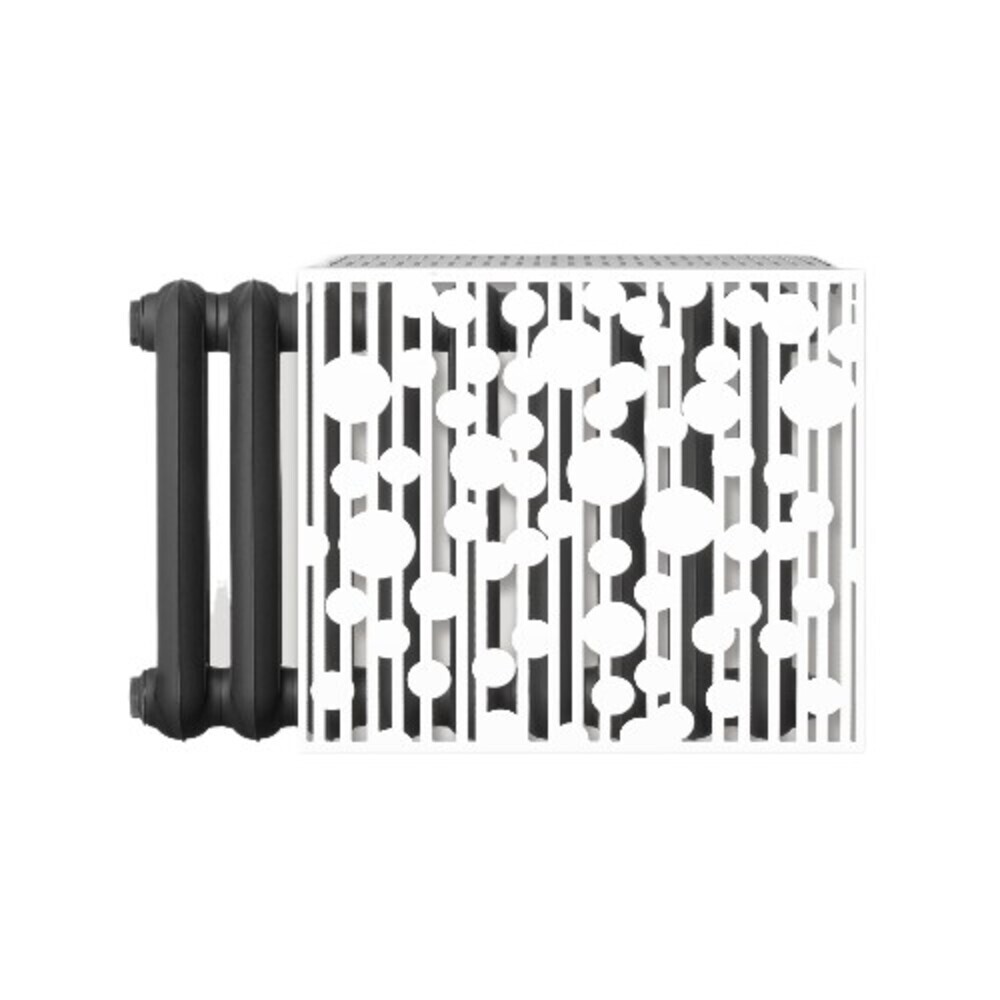 Изображение товара Экран для радиатора Круги 990х600 мм белый матовый стиль Лофт