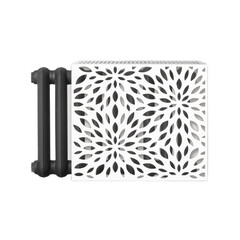 Изображение товара Экран для радиатора Листья 290х600 мм белый матовый