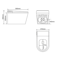 Комплект инсталляции Abber с электронным унитазом-биде Rechteck и сиденьем микролифт (AC1119S-AC0101P) - фото 2