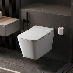 Комплект инсталляции Abber с унитазом Rechteck и сиденьем микролифт с импульсным смывом (AC1202P-AC0101P) - фото 2