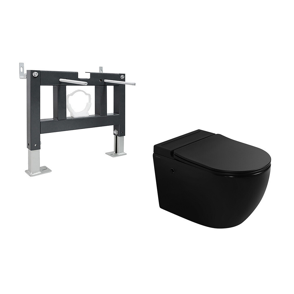 

Комплект инсталляции Abber с унитазом Rechteck и сиденьем микролифт с импульсным смывом (AC1108PMB-AC0101P)