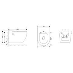 Комплект инсталляции Abber с унитазом Rechteck и сиденьем микролифт с импульсным смывом (AC1108PMB-AC0101P) - фото 2
