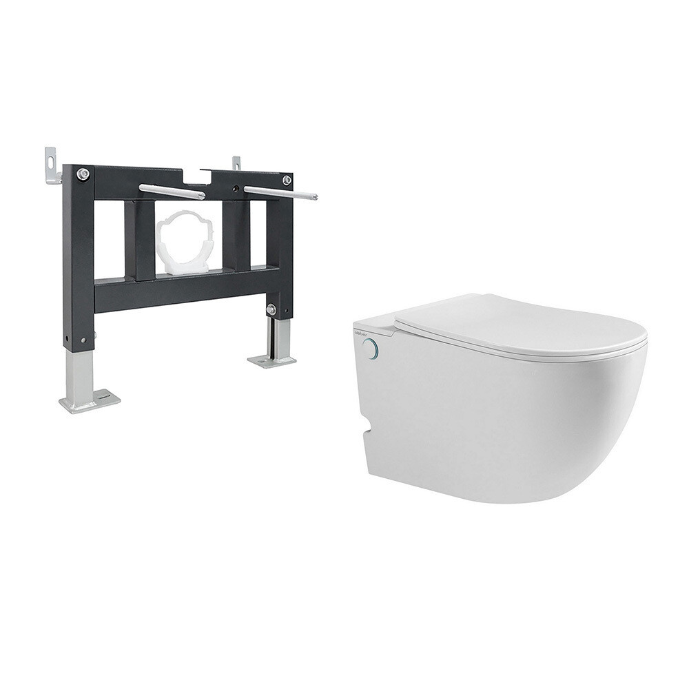 Изображение товара Комплект инсталляции Abber с унитазом Bequem и сиденьем микролифт