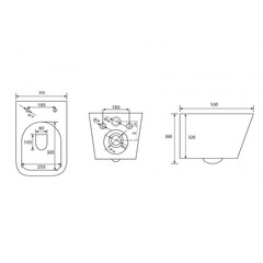 Комплект инсталляции Abber с унитазом Rechteck с кнопкой хром и сиденьем микролифт (AC1201MB-AC0105-AC0121MCH) - фото 3