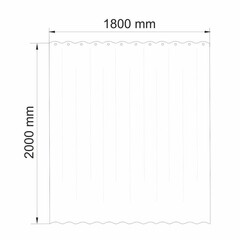 Штора для ванны WasserKraft Lopau 2000х1800 мм полиэстер зеленая (SC-60101) - фото 2