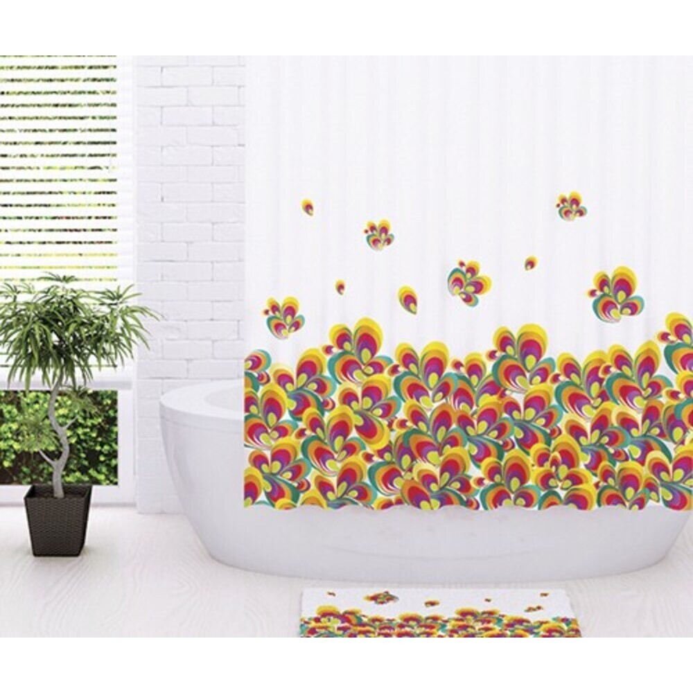 Изображение товара Штора для ванны WasserKraft Leine 2000х1800 мм полиэстер разноцветная