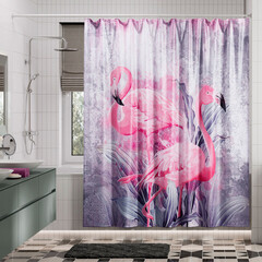 Изображение товара Штора для ванны WasserKraft Lossa 2000х1800 мм полиэстер разноцветная (SC-81104)