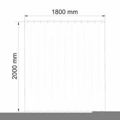 Штора для ванны WasserKraft Nau 2000х1800 мм полиэстер бежевая (SC-77103) - фото 2
