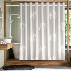 Штора для ванны WasserKraft Ohre 2000х2000 мм полиэстер серая (SC-37701) - фото 1