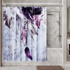 Изображение товара Штора для ванны WasserKraft Rossel 2000х1800 мм полиэстер разноцветная (SC-57103)