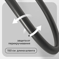 Душевая система Corsa Deco CX с верхним душем с лейкой с изливом графит (SSFCX230SMG) - фото 5
