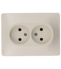 Розетка Systeme Electric Glossa встраиваемая бежевая (GSL000220)