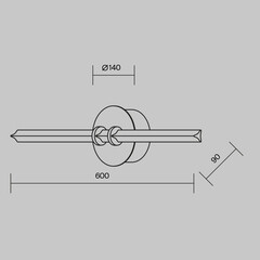 Бра Maytoni Inversion светодиодное 12 Вт 220-240 В латунь 3000К IP20 (MOD340WL-L10BS3K) - фото 2