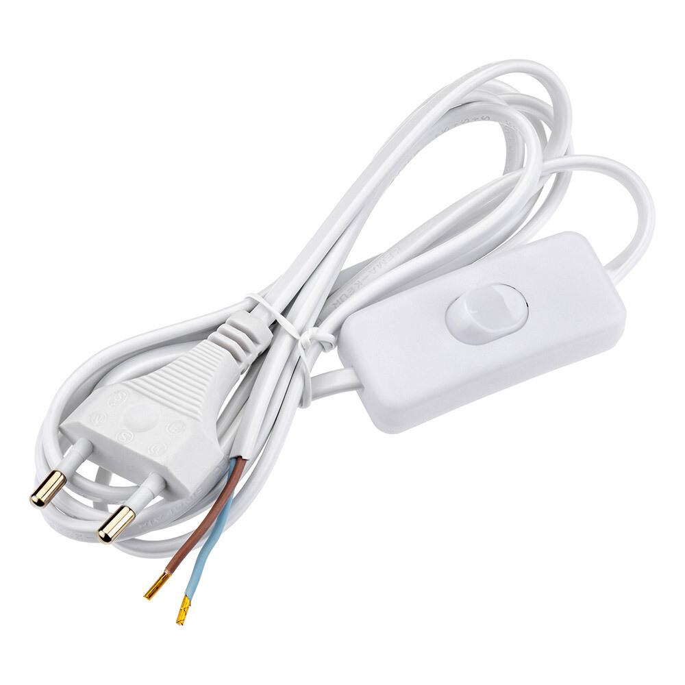 

Кабель для светильника Duwi IP20 230 В 2 м с выключателем белый (28569 4)