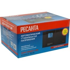 Стабилизатор напряжения Ресанта АСН-10 000 -1-ЭМ однофазный 220 В 10 кВт напольный - фото 2