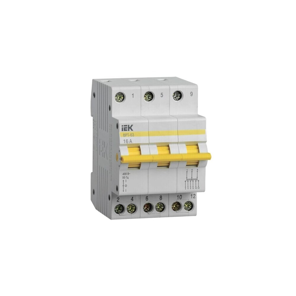 

Выключатель-разъединитель IEK Karat ВРТ-63 3P 16А 400 В на DIN-рейку (MPR10-3-016)