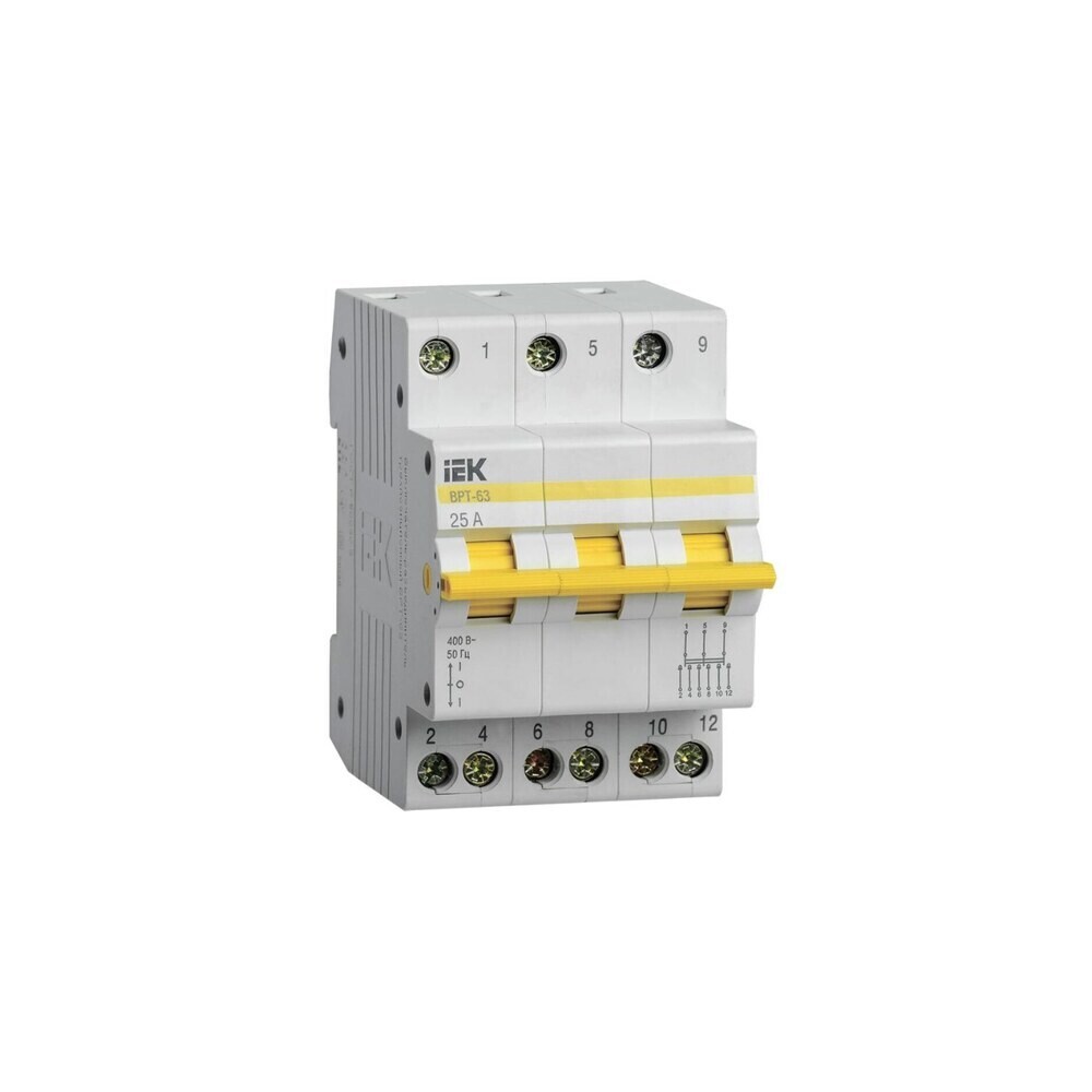 

Выключатель-разъединитель IEK Karat ВРТ-63 3P 25А 400 В на DIN-рейку (MPR10-3-025)