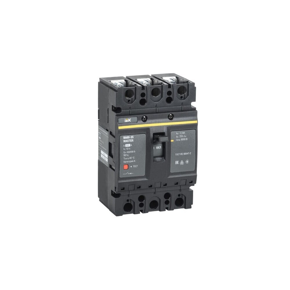 

Автоматический выключатель в литом корпусе IEK Master ВА88-35 3P 200А 35 кА 400/690 В (SVA30-3-0200-02)