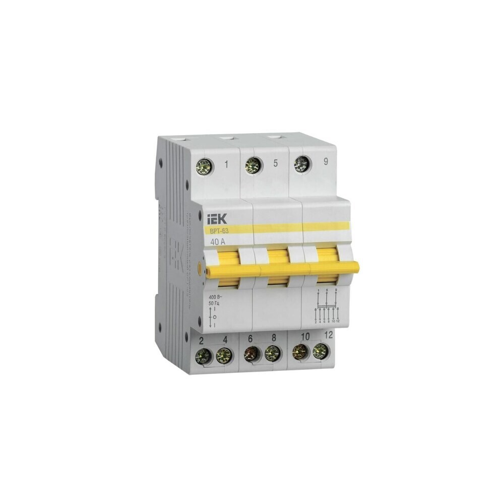 

Выключатель-разъединитель IEK Karat ВРТ-63 3P 40А 400 В на DIN-рейку (MPR10-3-040)
