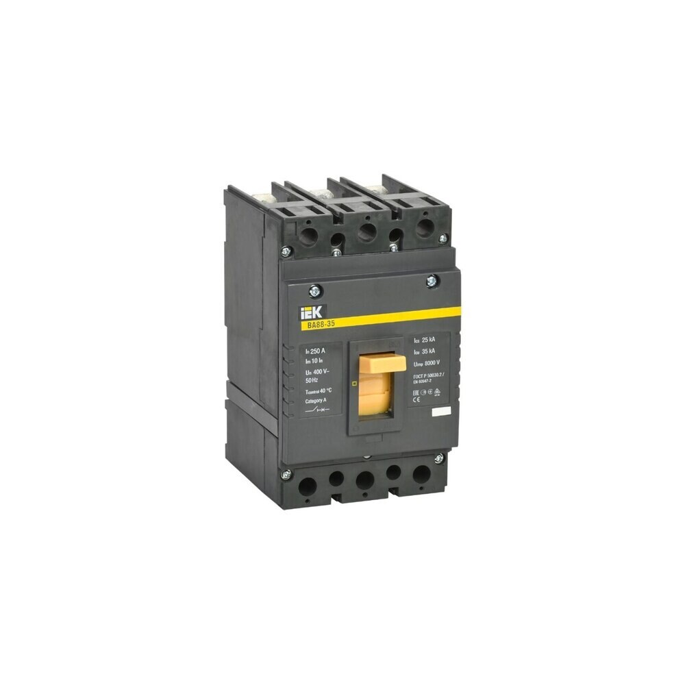 

Автоматический выключатель в литом корпусе IEK Karat ВА88-35 3P 250А 35 кА 400 В (SVA30-3-0250)
