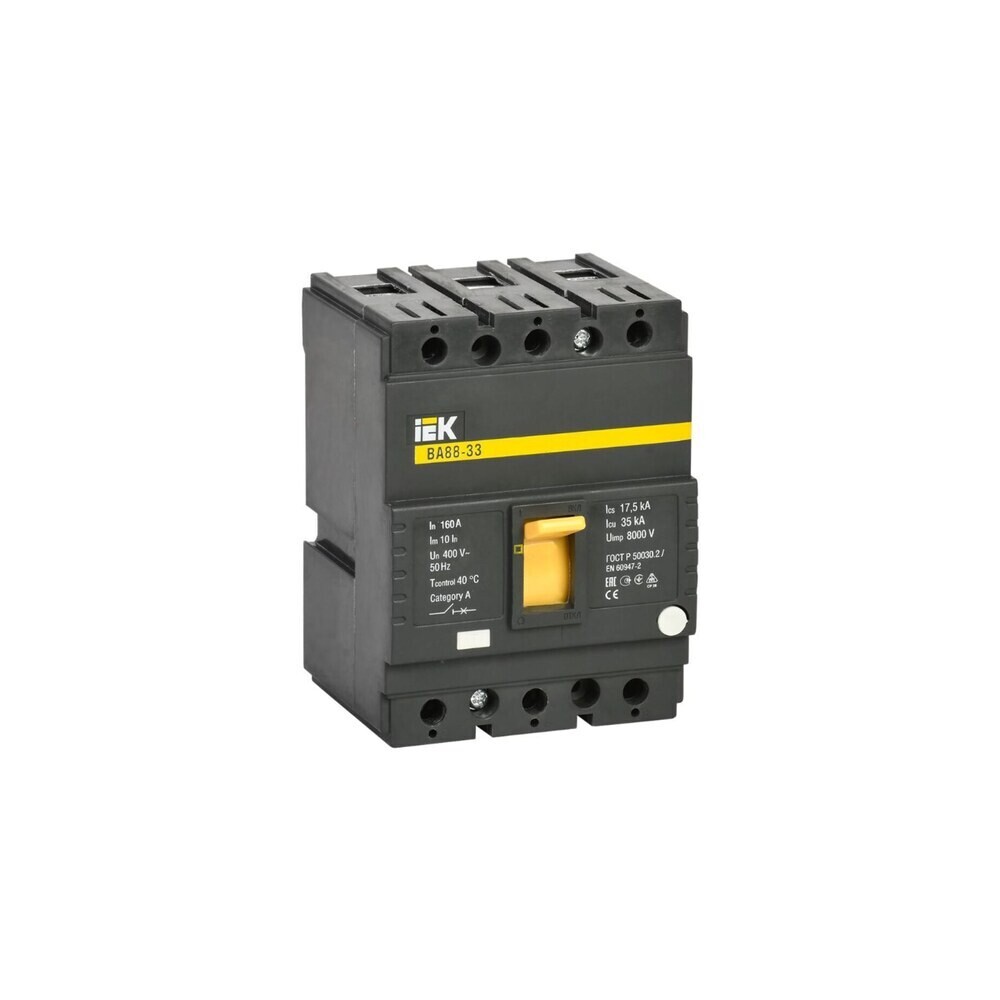 

Автоматический выключатель в литом корпусе IEK Karat ВА88-33 3P 160А 35 кА 400 В (SVA20-3-0160)