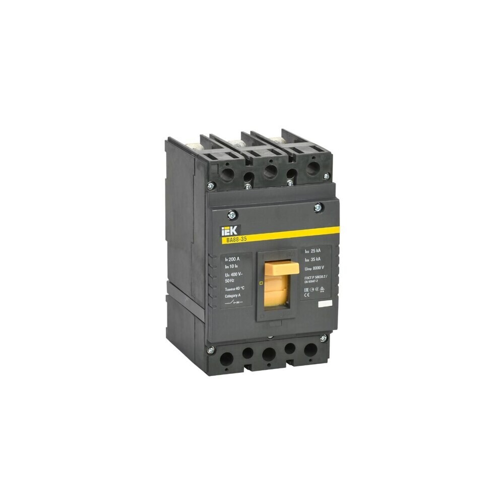 

Автоматический выключатель в литом корпусе IEK Karat ВА88-35 3P 200А 35 кА 400 В (SVA30-3-0200)