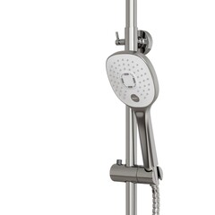 Душевая система Mixline City White с верхним душем с лейкой с изливом хром/белый (553216) - фото 7