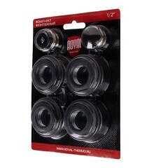 Набор присоединительный Royal Thermo 1" х 1/2" для радиатора черный 7 предметов (НС-1614222) - фото 3