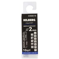 Набор сверл по металлу спиральных Hilberg Cobalt 5% Top 2х49 мм кобальтовое (10 шт.) (CO020-10) - фото 3
