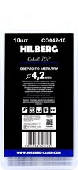 Набор сверл по металлу спиральных Hilberg Cobalt 5% Top 4,2х75 мм кобальтовое (10 шт.) (CO042-10) - фото 2