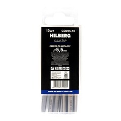 Набор сверл по металлу спиральных Hilberg Cobalt 5% Top 5,5х93 мм кобальтовое (10 шт.) (CO055-10) - фото 2