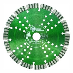 Диск алмазный по армированному бетону Trio-Diamond Grand Ultra Turbo-Segment 180х22,23х2,65 мм турбосегментный для штробления сухой рез (GTS734) - фото 1