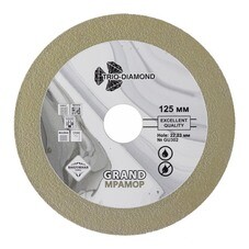 Диск алмазный по керамике Trio-Diamond Grand Мрамор 125х22,23х1,4 мм сплошной по стеклу сухой рез (GU302)