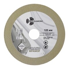 Диск алмазный по керамике Trio-Diamond Grand Мрамор 125х22,23х1,4 мм сплошной по стеклу сухой рез (GU302) - фото 1