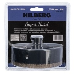 Коронка алмазная по керамограниту 120 мм Hilberg Super Hard (HH693) - фото 2