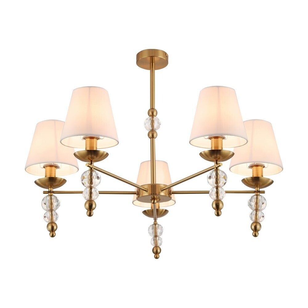 Изображение товара Люстра потолочная Freya Side E14 200 Вт 15 кв.м Модерн стиль бронза ткань IP20