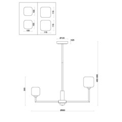 Люстра потолочная Freya Tender G9 240 Вт 20 кв.м (FR5373CL-06BS) - фото 2