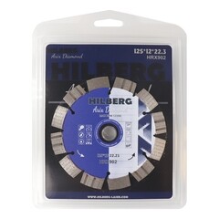 Диск алмазный по армированному бетону Hilberg Arix Diamond 125х22,23х2,2 мм турбосегментный для штробления сухой рез (HRX902) - фото 6