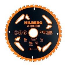 Диск пильный универсальный Hilberg Vezdehod 210х30х2,35 мм 40 зубьев (HV213)