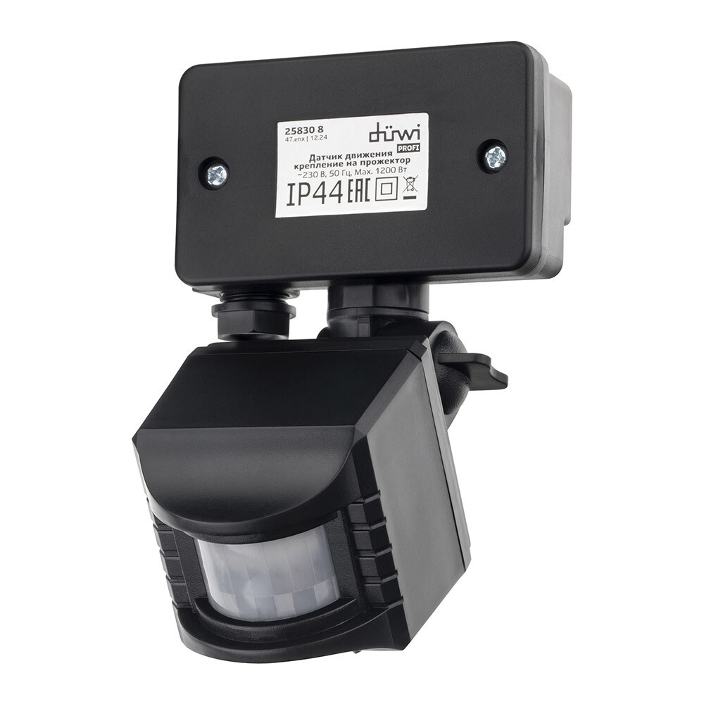Изображение товара Датчик движения для прожектора Duwi DDF-01 IP44 230 В 180 градусов до 12 м черный
