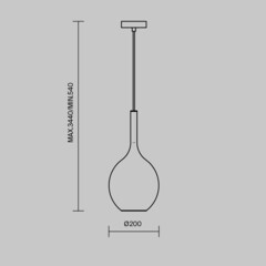 Светильник подвесной Maytoni Duality E27 60 Вт 3 кв.м черный IP20 (MOD271PL-01B2) - фото 2
