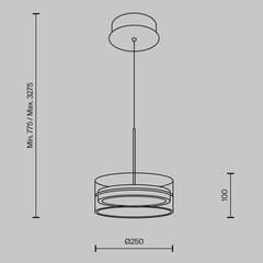 Светильник светодиодный подвесной Maytoni Dress code 3000К 18 Вт 9 кв.м черный IP20 (MOD348PL-L18BBS3K) - фото 2