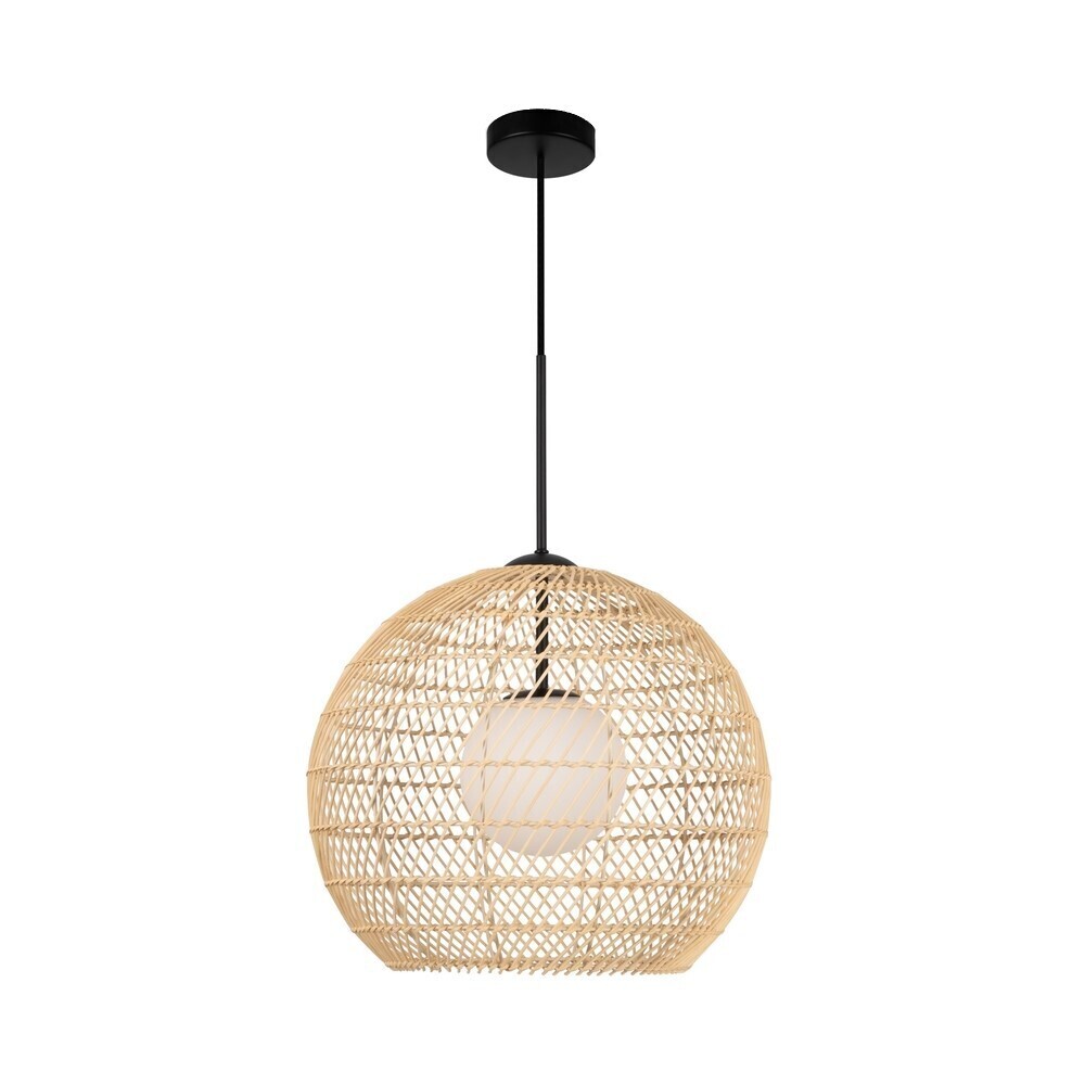 Изображение товара Подвесной светильник Maytoni Cane G9 28 Вт для кухни черный с бежевым плафоном