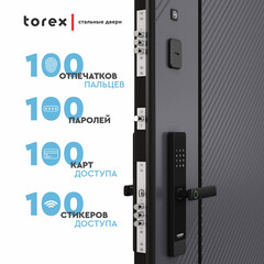 Дверь входная Torex Талса Смарт правая оскуро - бьянко 950х2050 мм с электронным замком - фото 3
